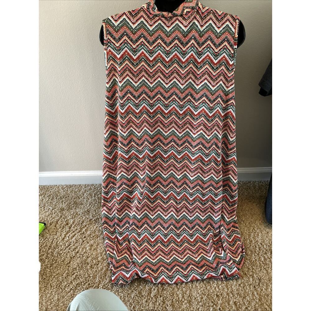 Vintage Baby Phat Y2K Hi Low Tunic Tank Top Shirt XL Womens Tribal Zigzag EUC - Picture 5 of 13